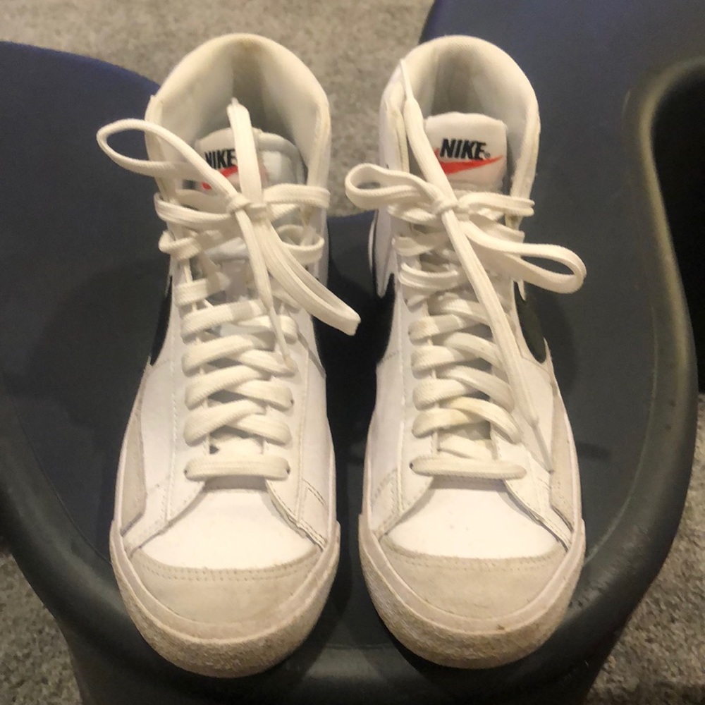 Nike black and white casual high tops